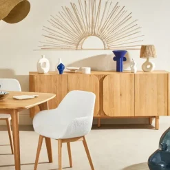 Fabrique de Styles Buffets Et Vitrines>Meuble bas 4 portes en chêne 200xh80cm - Sirocco Naturel