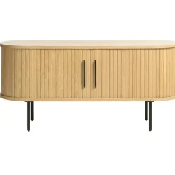 Fabrique de Styles Meubles Tv>Meuble TV en placage chêne l120cm - nola Naturel