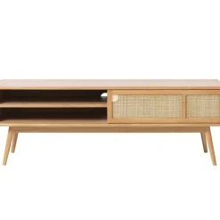 Fabrique de Styles Meubles Tv>Meuble TV en plaquage chêne nature l150cm - barrali Naturel