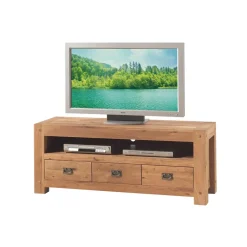 Fabrique de Styles Meubles Tv>Meuble TV en chêne massif L150cm - Landry Naturel