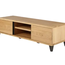 Fabrique de Styles Meubles Tv>Meuble TV en chêne 2 portes L150cm - Manny Naturel