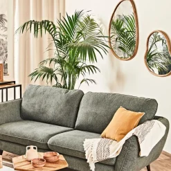 Fabrique de Styles Miroirs>Miroir asymetrique en manguier 66x62cm - Hervea Naturel