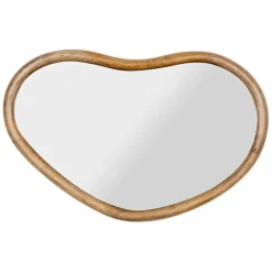 Fabrique de Styles Miroirs>Miroir asymétrique en bois de manguier 57x40cm - Hervea Naturel