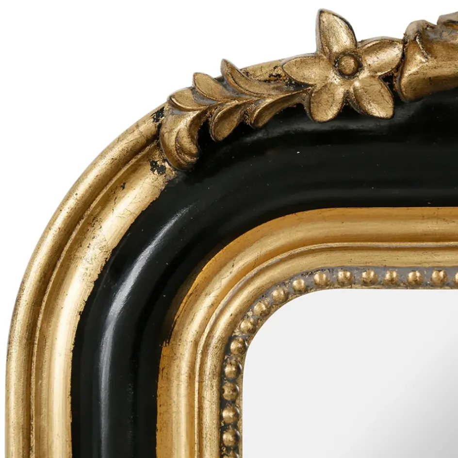 Fabrique de Styles Miroirs>Miroir baroque noir et doré en bois - Féerie Noir, Doré