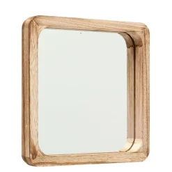 Fabrique de Styles Miroirs>Miroir carre en paulownia 30x30cm - Mambo Naturel