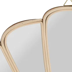 Fabrique de Styles Miroirs>Miroir coquillage en rotin 50x35cm Naturel