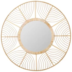 Fabrique de Styles Miroirs>Miroir element en bambou d80cm Naturel
