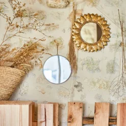 Fabrique de Styles Miroirs>Miroir en fer d40cm - aureol Doré