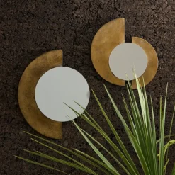 Fabrique de Styles Miroirs>Miroir en fer 37x38cm - Corolia Doré