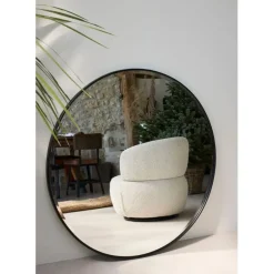 Fabrique de Styles Miroirs>Miroir en fer d110cm - Arlequin Noir