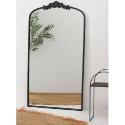 Fabrique de Styles Miroirs>Miroir en fer noir h169cm - Dorhan Noir, Argent