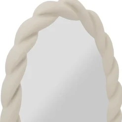 Fabrique de Styles Miroirs>Miroir en mdf et miroir 25x34.5cm - Organic Ecru