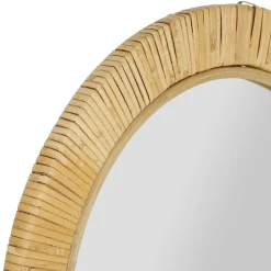 Fabrique de Styles Miroirs>Miroir en rotin et mdf 40x55cm - Tulum Naturel