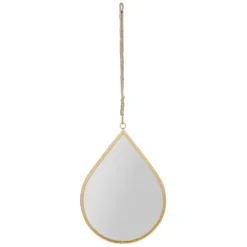 Fabrique de Styles Miroirs>Miroir goute en fer 26.5x37cm - Ornalise Doré