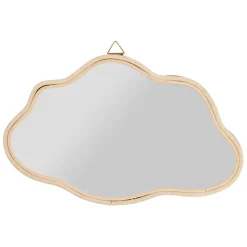 Fabrique de Styles Miroirs>Miroir nuage en rotin 40x25cm Naturel