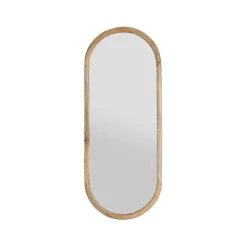 Fabrique de Styles Miroirs>Miroir ovale en manguier 39x100cm - Hervea Naturel