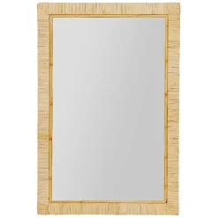 Fabrique de Styles Miroirs>Miroir rectangle en rotin 50.5x75.3cm Naturel