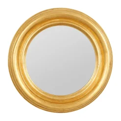 Fabrique de Styles Miroirs>Miroir rond D35cm - Drachma Doré