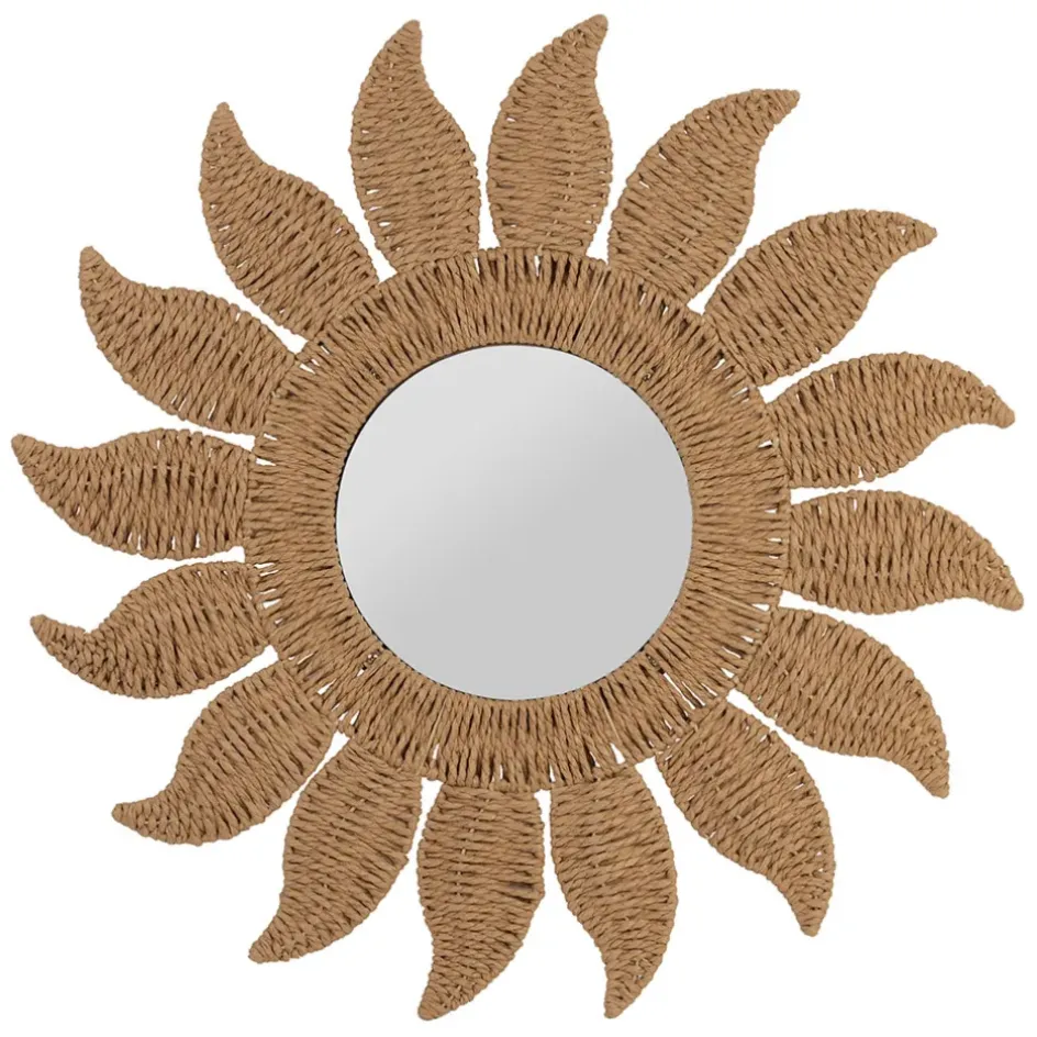 Fabrique de Styles Miroirs>Miroir rond en corde d60cm - Allegra Naturel