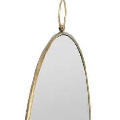 Fabrique de Styles Miroirs>Miroir rond en fer - dorhan Doré