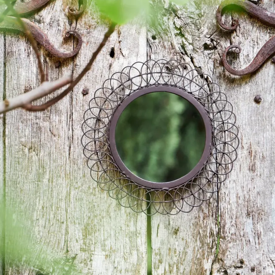 Fabrique de Styles Miroirs>Miroir rond en fer D44cm - Lore Noir