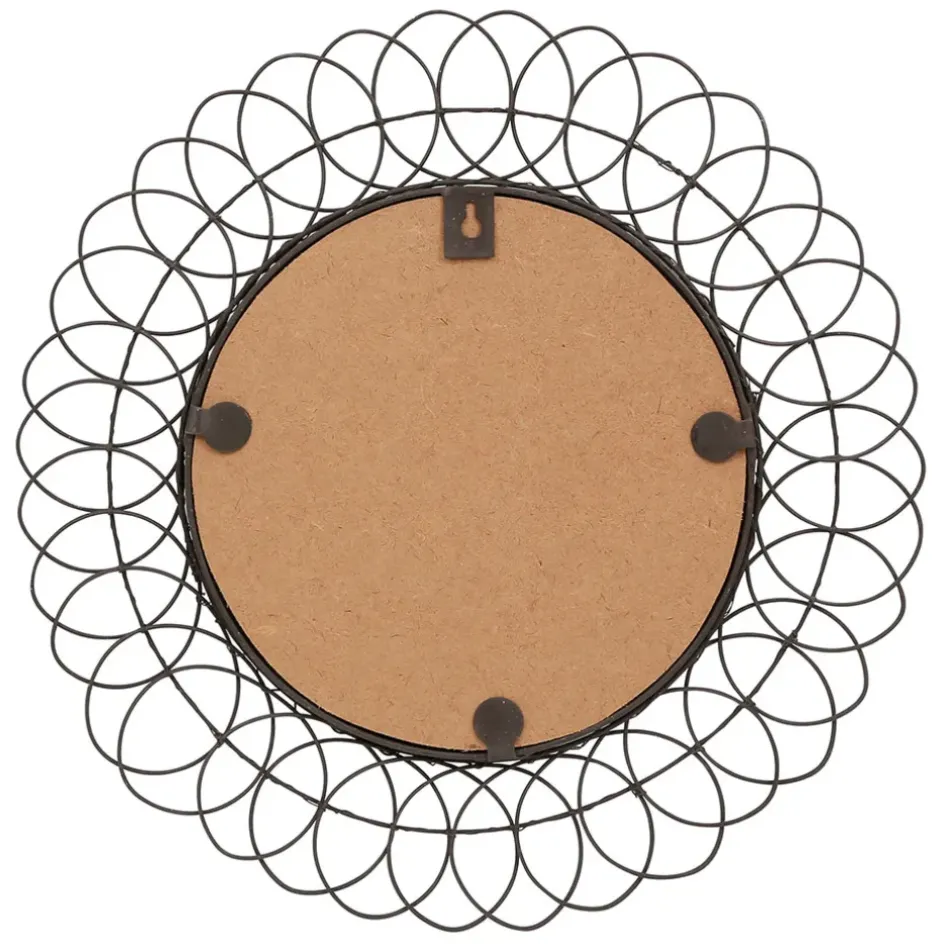 Fabrique de Styles Miroirs>Miroir rond en fer D44cm - Lore Noir