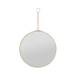 Fabrique de Styles Miroirs>Miroir rond en laiton d20cm - ornalise Doré