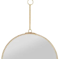 Fabrique de Styles Miroirs>Miroir rond en laiton d20cm - ornalise Doré