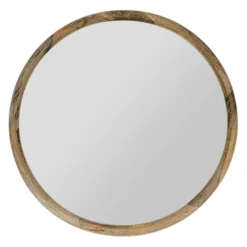 Fabrique de Styles Miroirs>Miroir rond en manguier d80cm - Hervea Naturel