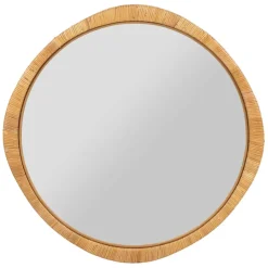 Fabrique de Styles Miroirs>Miroir rond en rotin d87cm - Rotin Naturel