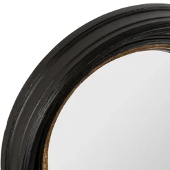 Fabrique de Styles Miroirs>Miroir rond oeil de sorciere noir et doré d33cm - Aureol Noir, Doré