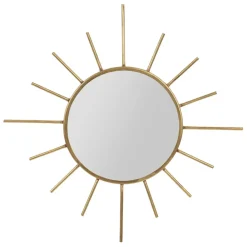 Fabrique de Styles Miroirs>Miroir soleil en laiton 20x20cm - Jolinio Doré