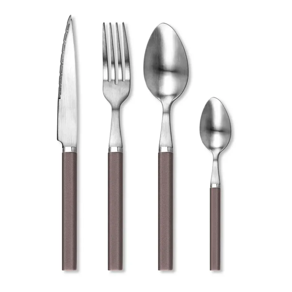 Fabrique de Styles Ménagères>Ménagère 24 pièces en inox et manche de rose - Cottage Bois