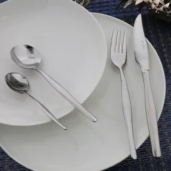 Fabrique de Styles Ménagères>Ménagère 24 pieces en acier ydable argent - violon Inox