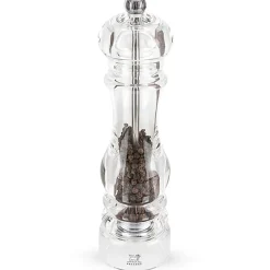 Fabrique de Styles Salières Et Poivrières>Moulin à poivre nancy en acrylique transparent 18cm