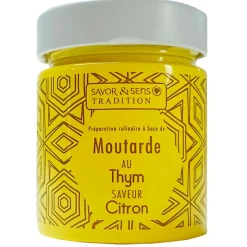 Fabrique de Styles Condiments Et Épices>Moutarde saveur thym & citron (pot ) Jaune
