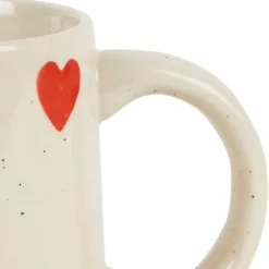 Fabrique de Styles Tasses Et Mugs>Mug en grès et rouge moucheté 35cl - Famille Blanc