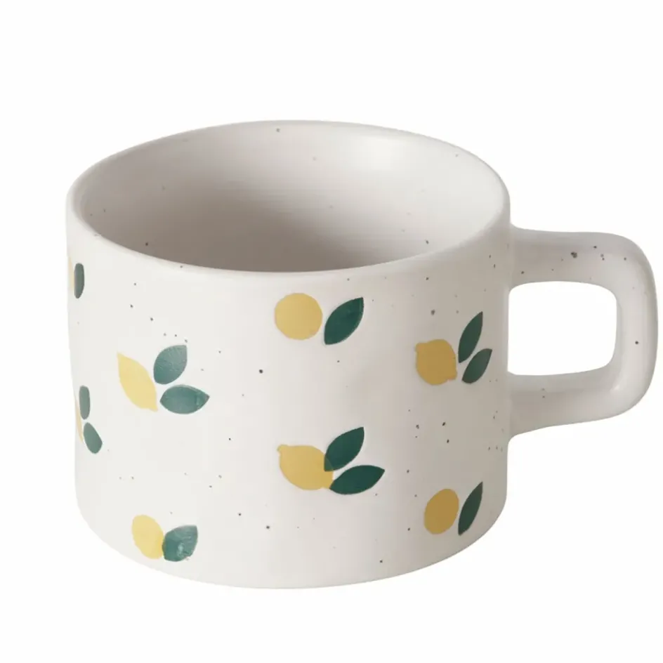 Fabrique de Styles Tasses Et Mugs>Mug en grès citron blanc 32cl Multicolore