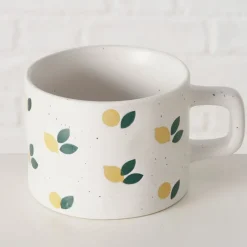 Fabrique de Styles Tasses Et Mugs>Mug en grès citron blanc 32cl Multicolore