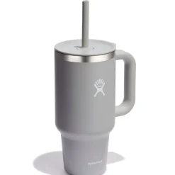 Fabrique de Styles Gourdes>Mug isotherme avec poignée et paille 946ml Gris