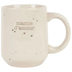 Fabrique de Styles Tasses Et Mugs>Mug Mamie en grès moucheté 35cl - Bonheur Étoilé Blanc