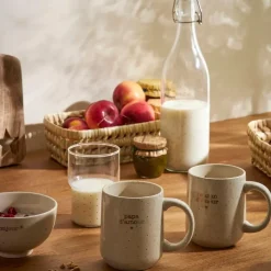 Fabrique de Styles Tasses Et Mugs>Mug moucheté maman en grès 38cl - Beezz Blanc