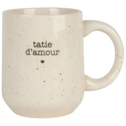Fabrique de Styles Tasses Et Mugs>Mug tatie en grès moucheté 35cl Blanc