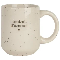 Fabrique de Styles Tasses Et Mugs>Mug tonton en grès moucheté 35cl Blanc
