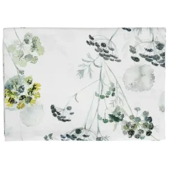 Fabrique de Styles Nappes>Nappe herbier Naturel en Coton - 260cm Blanc, Vert