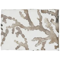 Fabrique de Styles Nappes>Nappe brun 160x160cm - estran Blanc, Brun