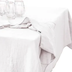 Fabrique de Styles Nappes>Nappe chantilly 150x250cm - Gaia Blanc