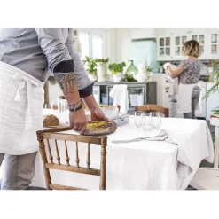 Fabrique de Styles Nappes>Nappe chantilly 150x250cm - Gaia Blanc