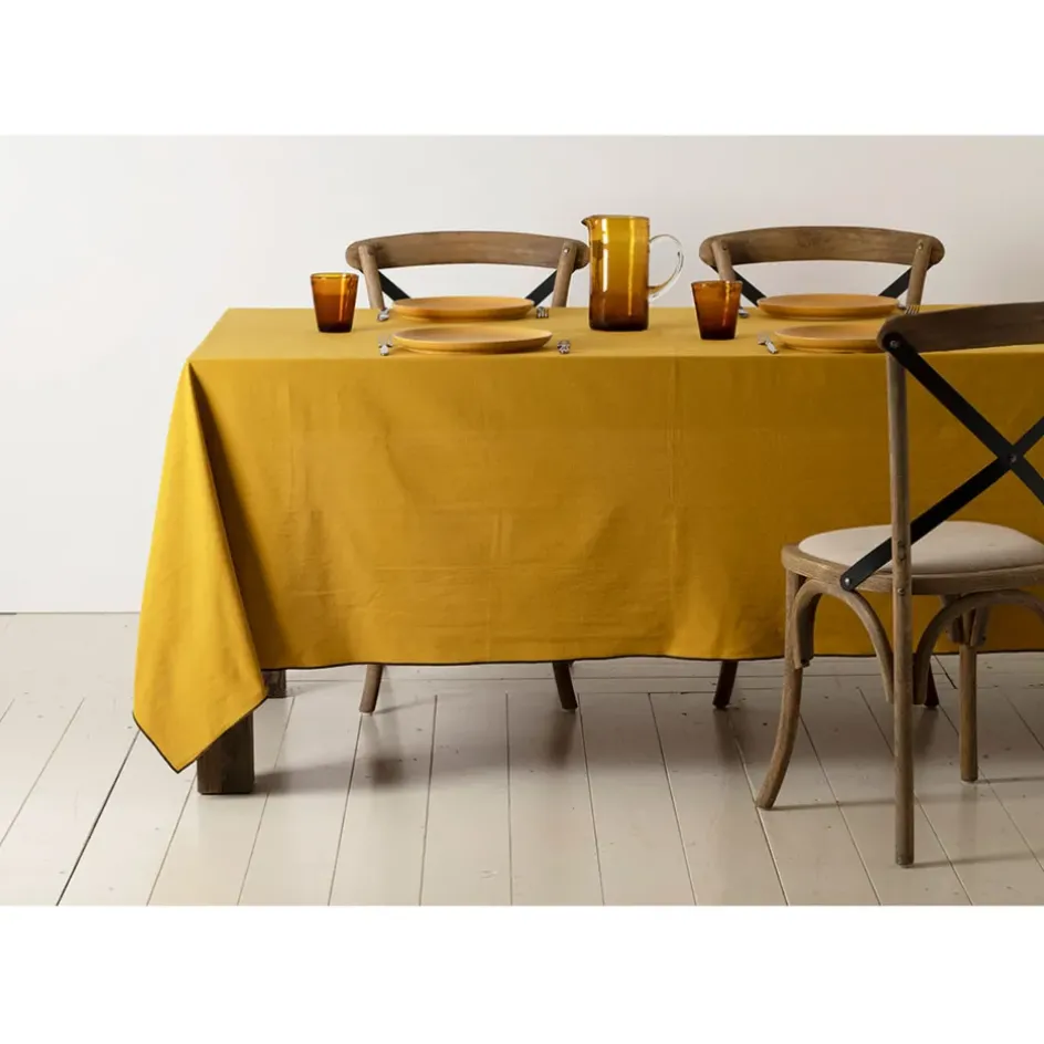 Fabrique de Styles Nappes>Nappe corino 320x160cm coton lavé 170g/m2 Cumin