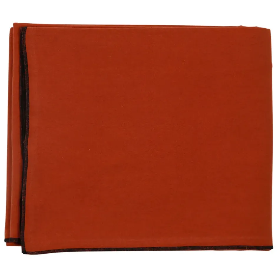 Fabrique de Styles Nappes>Nappe corino terra 160x160cm coton lavé 170g/m2 Terracotta